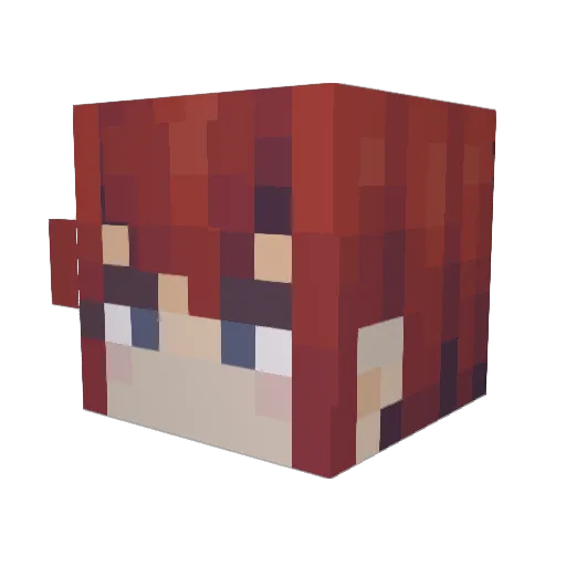 SwordNimi Minecraft avatar head, 3D render