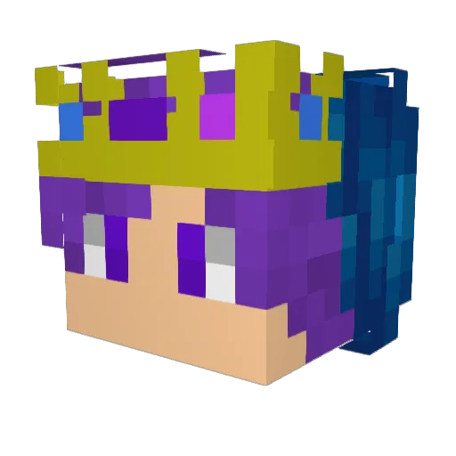 SwordStar12 Minecraft avatar head, 3D render