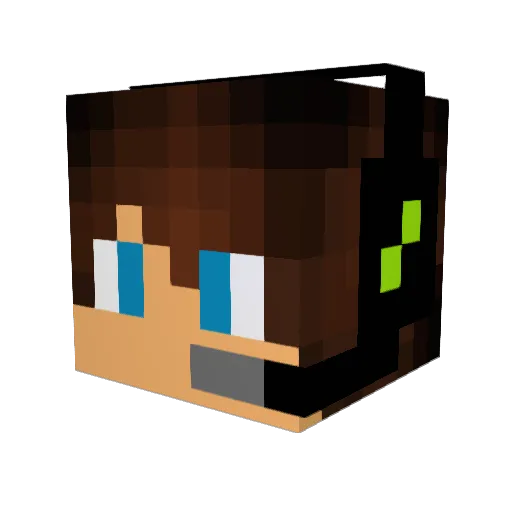 Swordcreeper77 Minecraft avatar head, 3D render