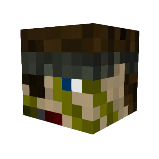 SwordintheSpud Minecraft avatar head, 3D render