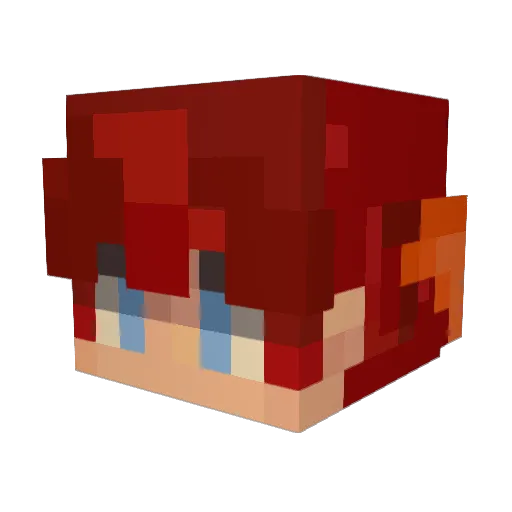 Swordlynxonline Minecraft avatar head, 3D render