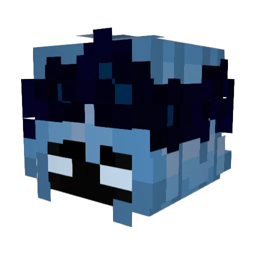 SwordnShield_ Minecraft avatar head, 3D render