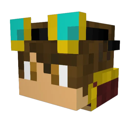 Swordoff Minecraft avatar head, 3D render