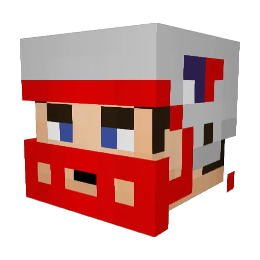 Swordswacker Minecraft avatar head, 3D render