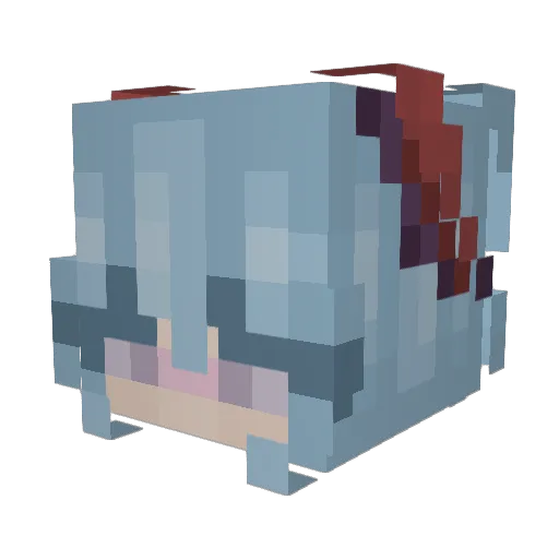 Swordtiger Minecraft avatar head, 3D render