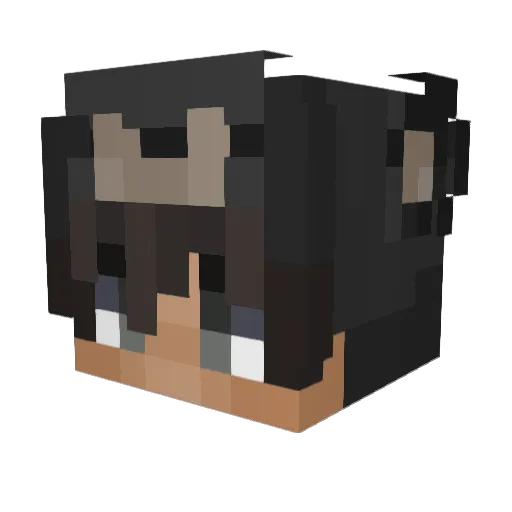 Swrvng Minecraft avatar head, 3D render