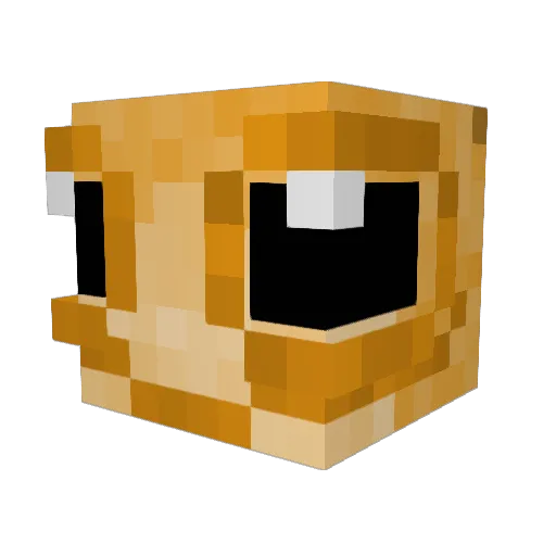 Swuril Minecraft avatar head, 3D render