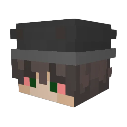 Swush Minecraft avatar head, 3D render