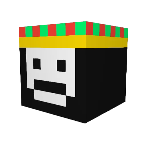 Swwiper Minecraft avatar head, 3D render
