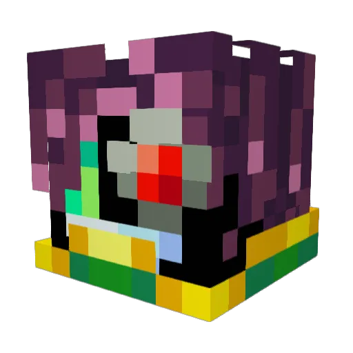 Swyllow Minecraft avatar head, 3D render