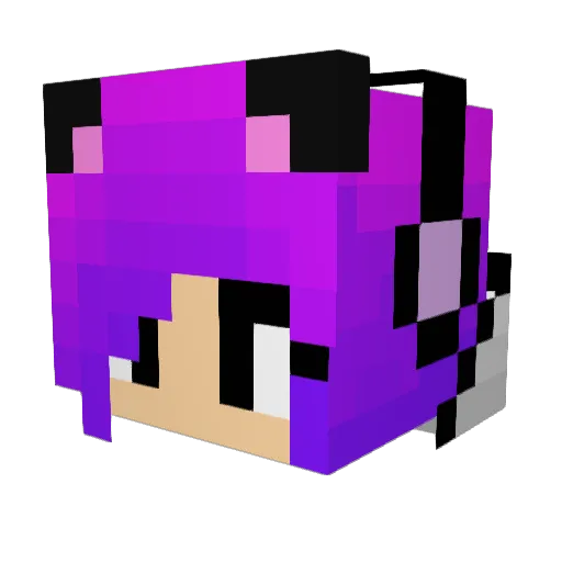 Sxchaaa Minecraft avatar head, 3D render