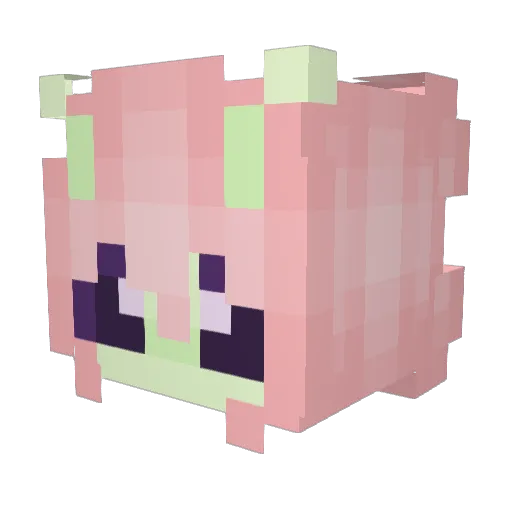 Sxftiebee Minecraft avatar head, 3D render