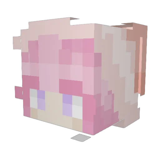 SxgarCxbe Minecraft avatar head, 3D render