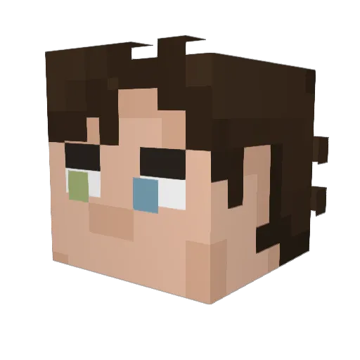 SxkurxCxt Minecraft avatar head, 3D render
