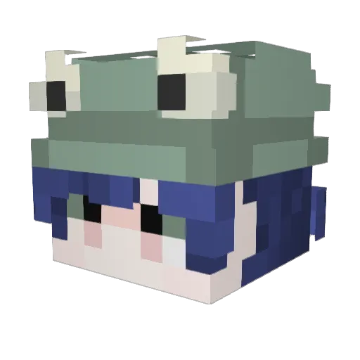 SxnZzzz Minecraft avatar head, 3D render
