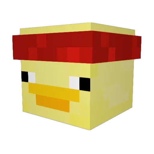 Sxndwn Minecraft avatar head, 3D render