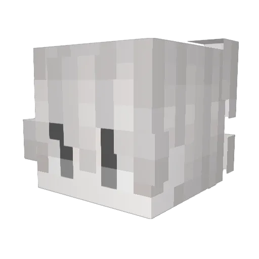 Sxperp0sitioned Minecraft avatar head, 3D render