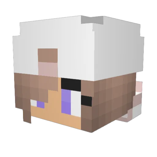 Sxphie_01 Minecraft avatar head, 3D render