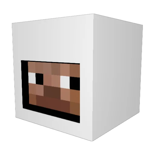 Sxpths Minecraft avatar head, 3D render