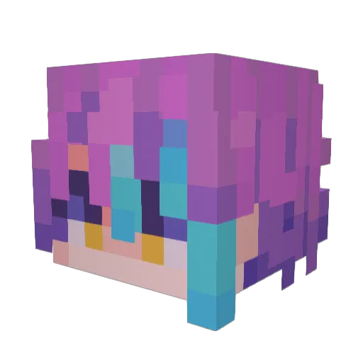 Sxriyl Minecraft avatar head, 3D render