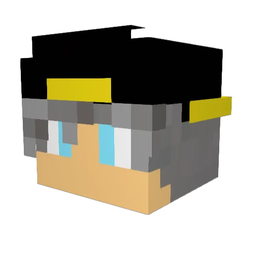 Sxrlx Minecraft avatar head, 3D render
