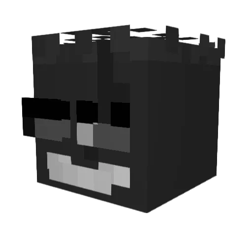 Sxrpents Minecraft avatar head, 3D render