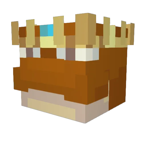 Sxrry Minecraft avatar head, 3D render