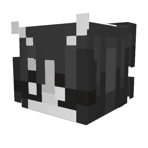 Sxtie Minecraft avatar head, 3D render