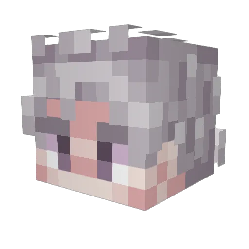 Sxture Minecraft avatar head, 3D render