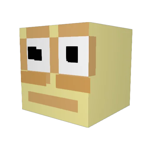 SxxyCommie Minecraft avatar head, 3D render