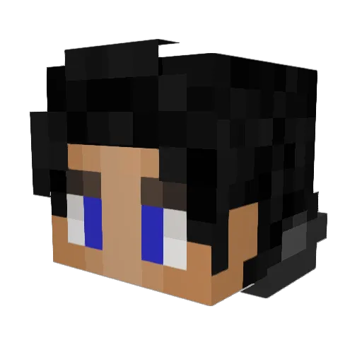 SxyAsFlux Minecraft avatar head, 3D render