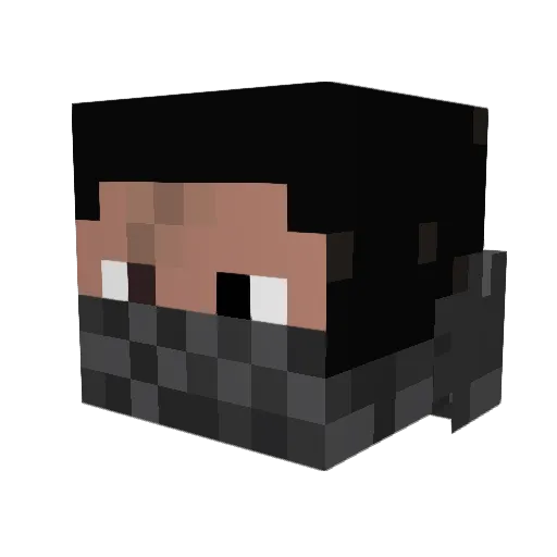 SxyFlndrs Minecraft avatar head, 3D render