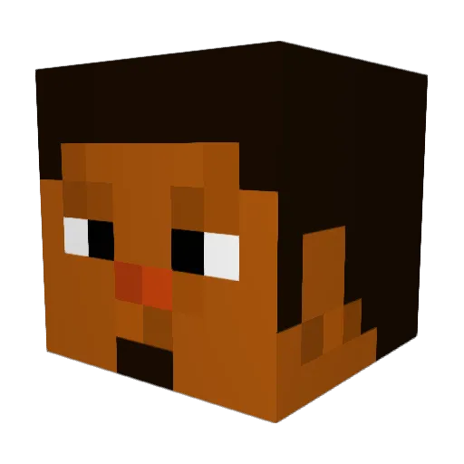 SxyNoodles Minecraft avatar head, 3D render
