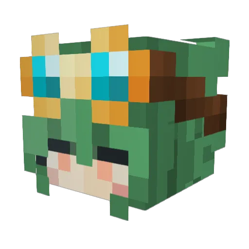 SxynixMC Minecraft avatar head, 3D render