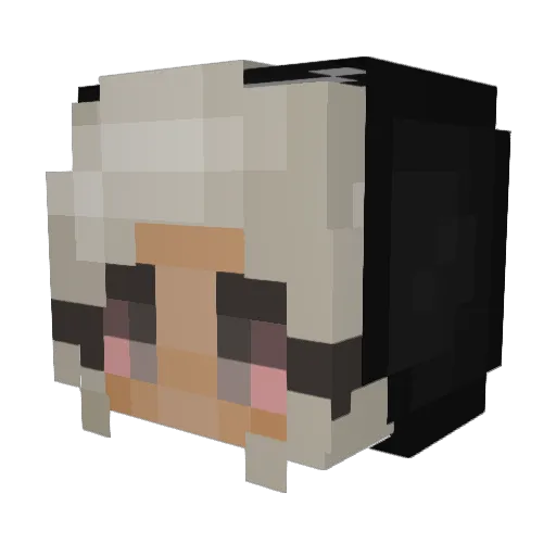 Sxyze Minecraft avatar head, 3D render