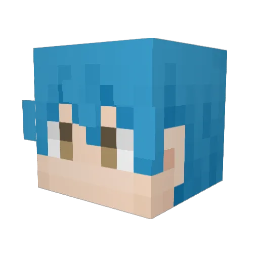 Sy0812 Minecraft avatar head, 3D render