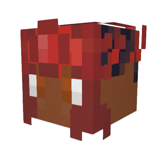 Sy11as Minecraft avatar head, 3D render