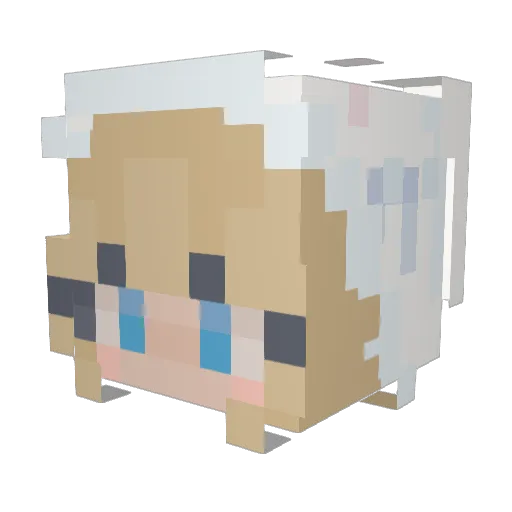 Sy1via_ Minecraft avatar head, 3D render