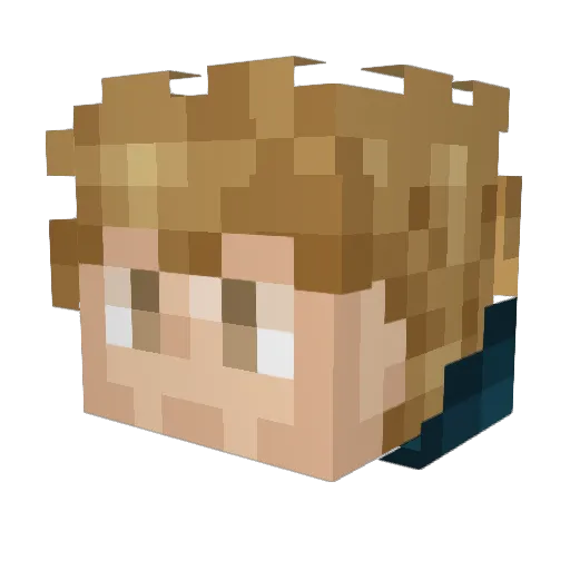 SyALexio Minecraft avatar head, 3D render