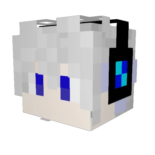 SyAwA Minecraft avatar head, 3D render