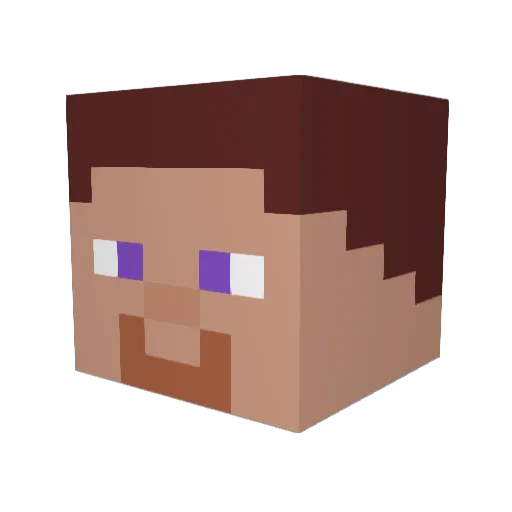SyIvester_ Minecraft avatar head, 3D render