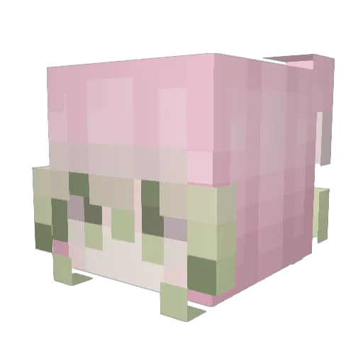 SyN_v1 Minecraft avatar head, 3D render