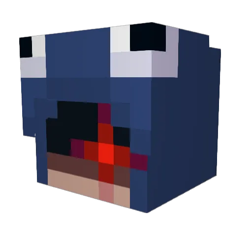 SyPol Minecraft avatar head, 3D render