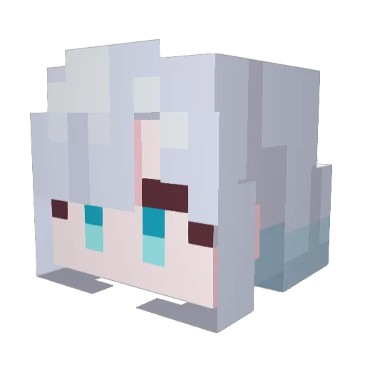 SyaMeTaSo Minecraft avatar head, 3D render