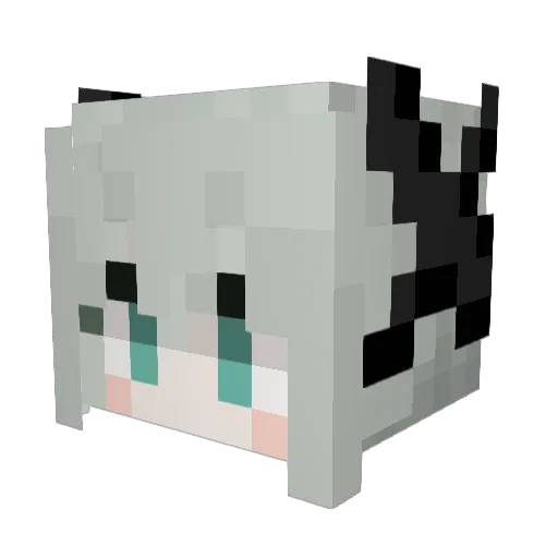 Sya_mi Minecraft avatar head, 3D render
