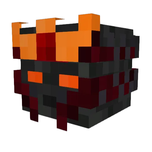 Syakame Minecraft avatar head, 3D render
