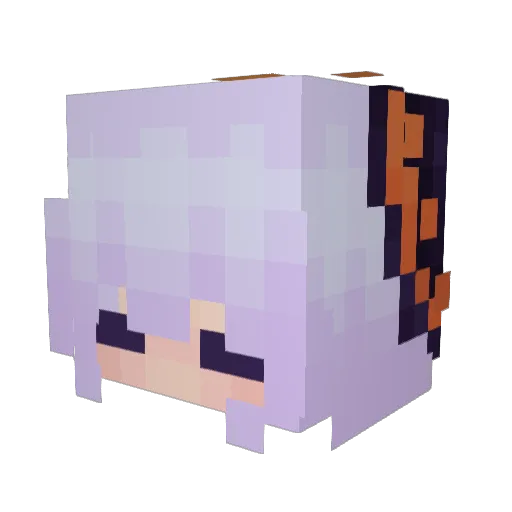 Syalis Minecraft avatar head, 3D render