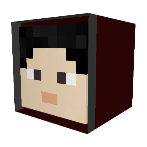 Syamaul08 Minecraft avatar head, 3D render