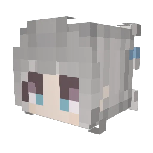 Syameimaru_Aya_ Minecraft avatar head, 3D render