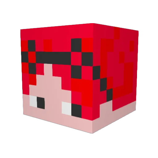 SyanGs Minecraft avatar head, 3D render